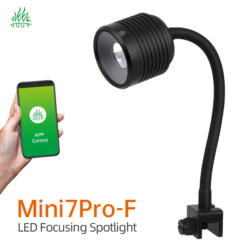 Marine Aquarium Nano - Week Aqua Mini7Pro-F IP68 onderwater LED-aquariumspot,