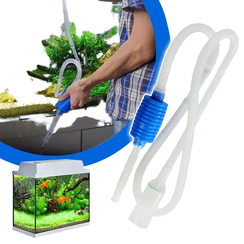 Marine Aquarium Vacuum - 1,4m Aquarium Sifon Grindzuigpijp Eenvoudig te