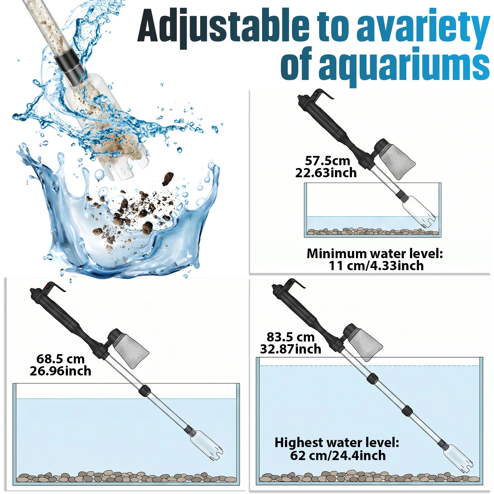 Aquariumstofzuiger grindreinig - Marine Aquarium Vacuum recensie en prijs