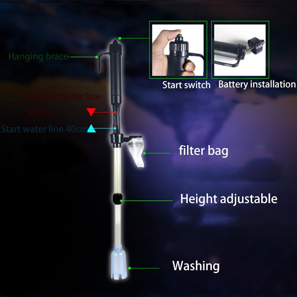 Aquarium Batterij Sifon Operat - Marine Aquarium Vacuum recensie en prijs