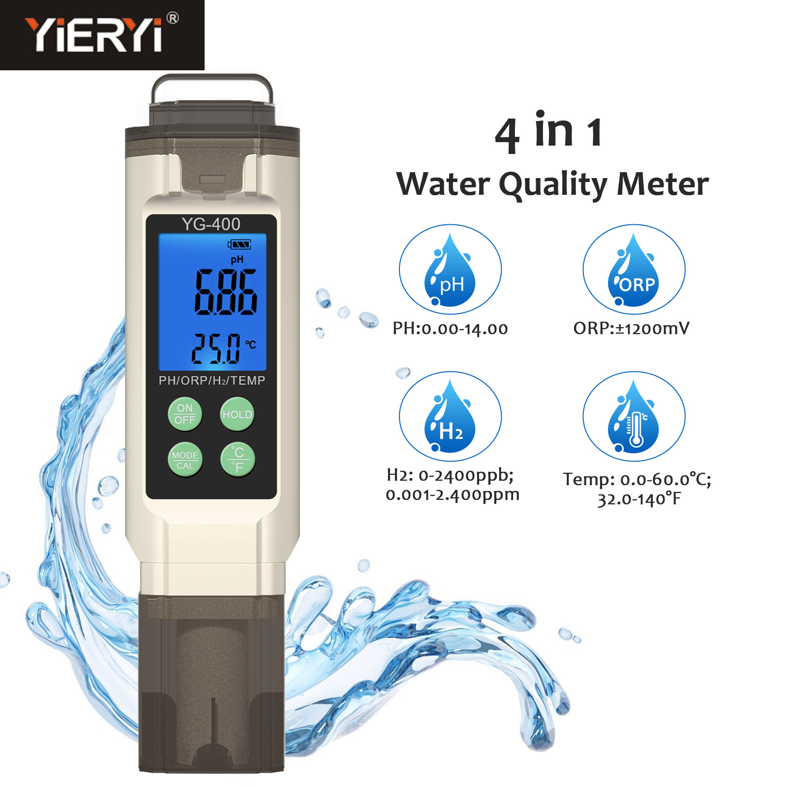 Yieryi 4 in 1 Digitale PH ORP  - Marine Aquarium Water Analyzer recensie en prijs
