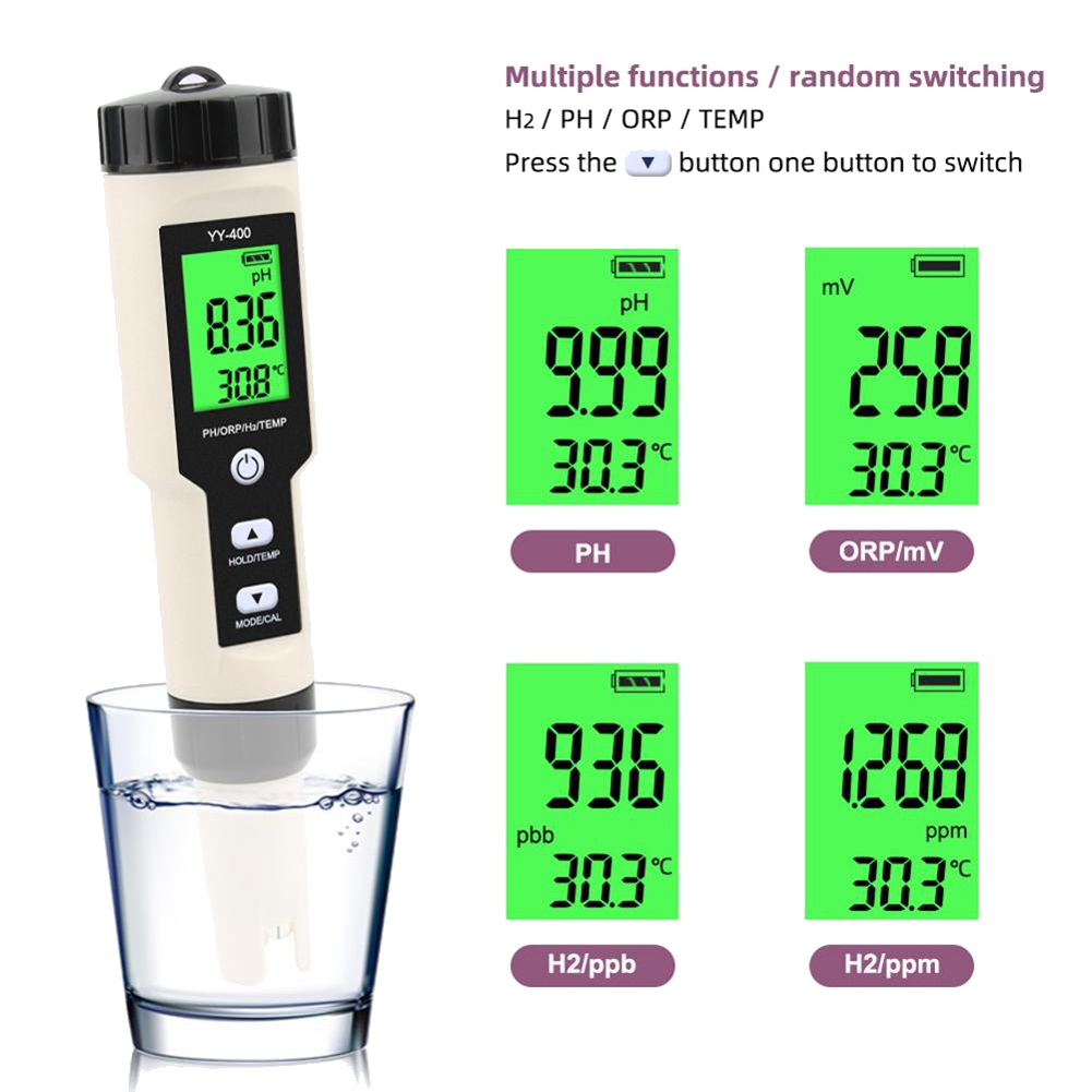 4 In 1 YY-400 Ph/Orp/H2 & Tem  - Marine Aquarium Water Analyzer recensie en prijs