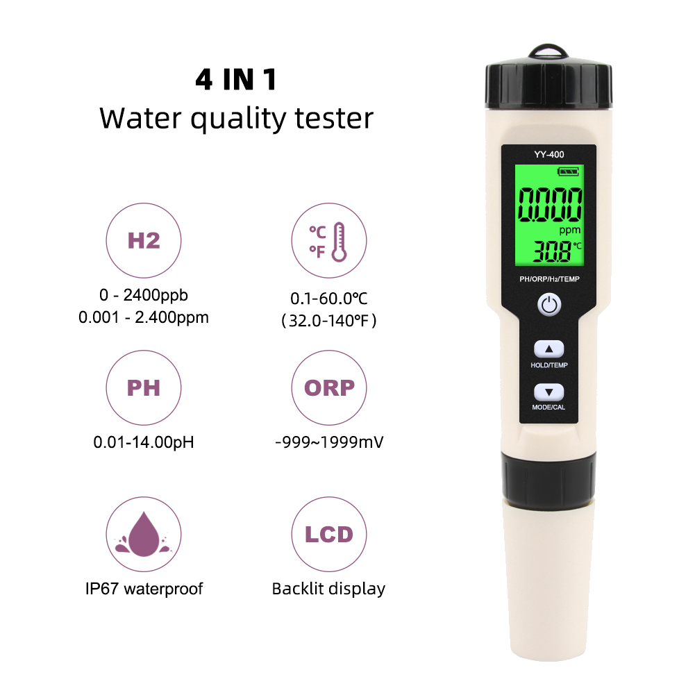 4 In 1 YY-400 Ph/Orp/H2 & Tem  - Marine Aquarium Water Analyzer recensie en prijs