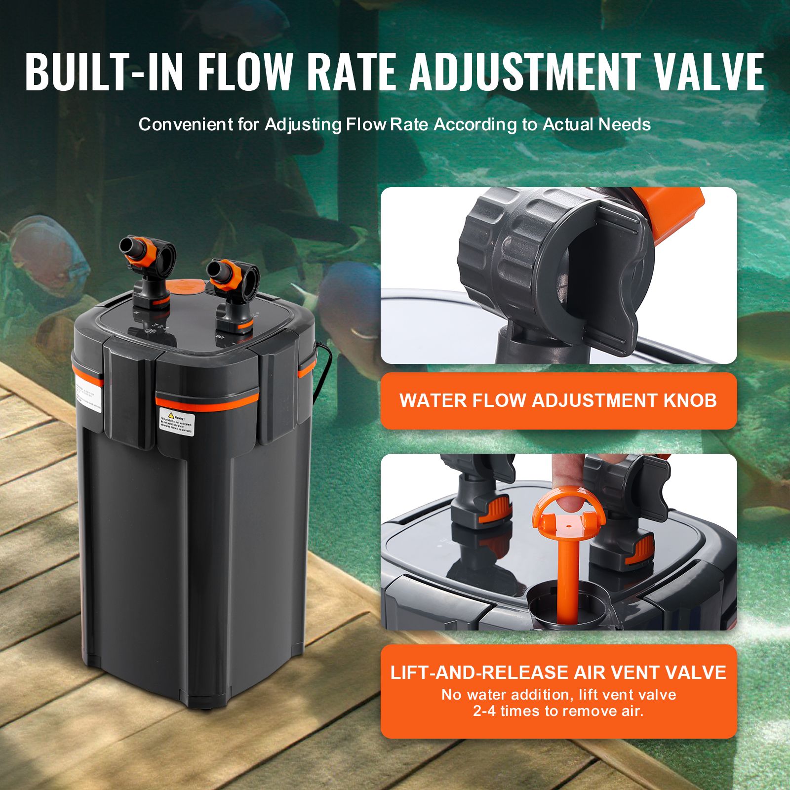 Aquariumfilter 528GPH, 5-traps - Marine Aquarium Nano recensie en prijs
